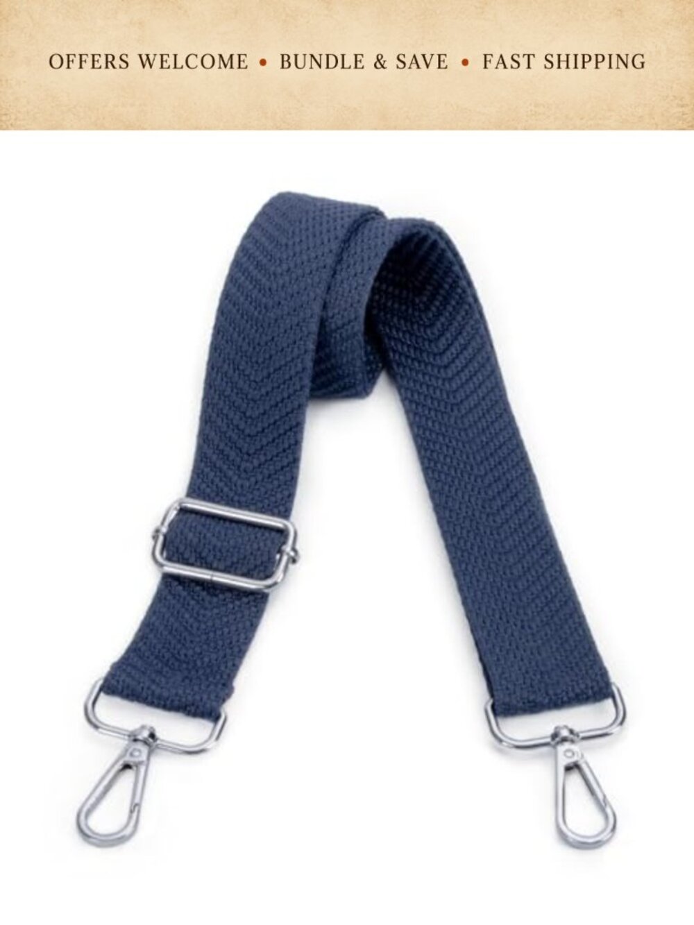 Purse Strap Replacement Crossbody Canvas Adjustable 30-52 Inches
